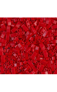 Miyuki half tila 5x2.4mm beads - Opaque dark red HTL-408